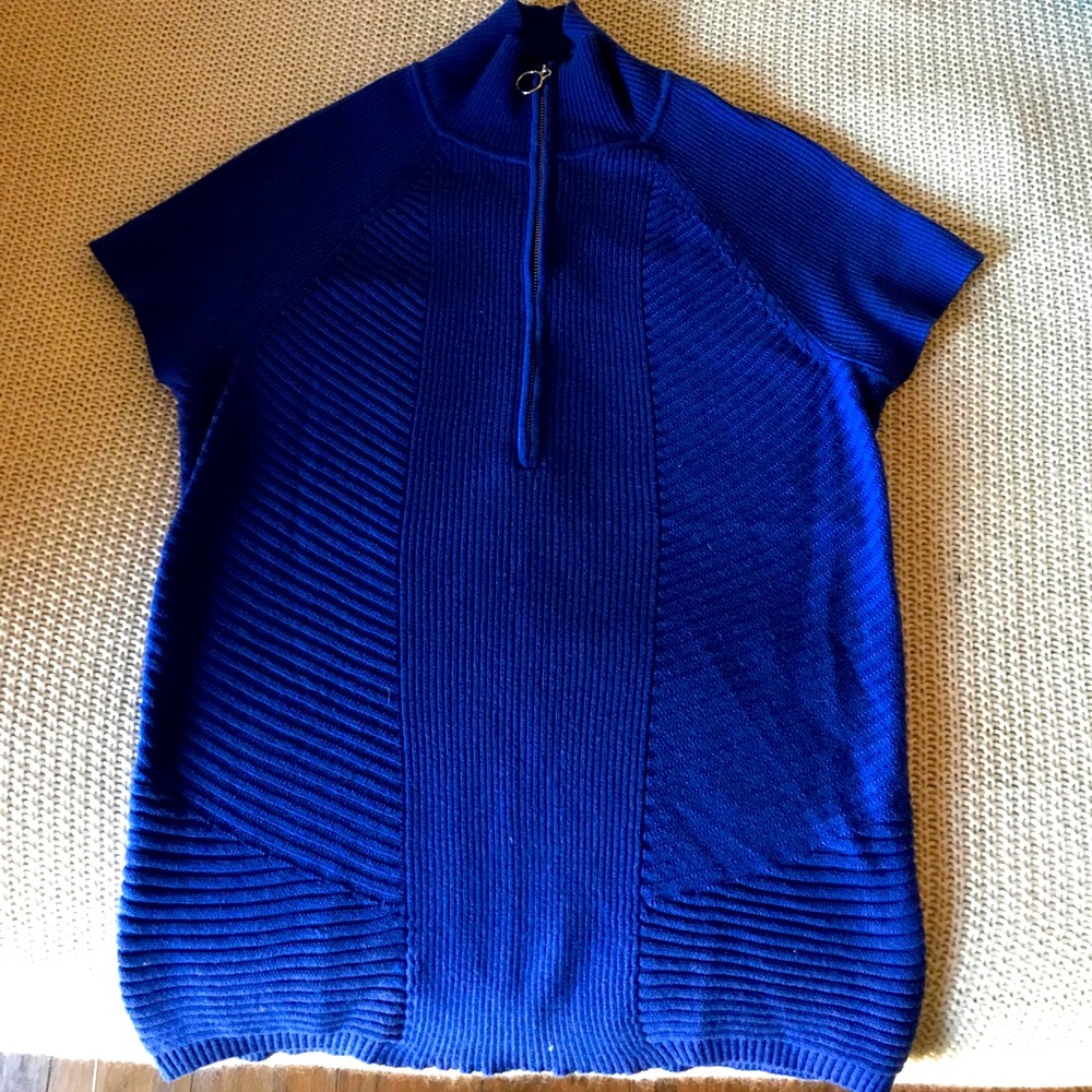 Turtle neck blue top